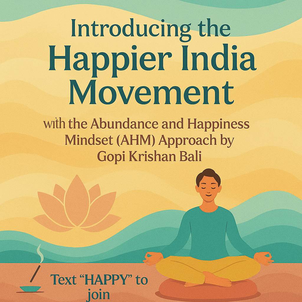 Join the Happier India Revolution Today at https://Hi.Happier.in